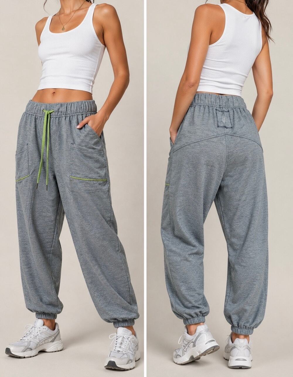 Free People FP Movement Wild One Jogger Pants Gray XS NWOT $128 retail